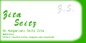 zita seitz business card